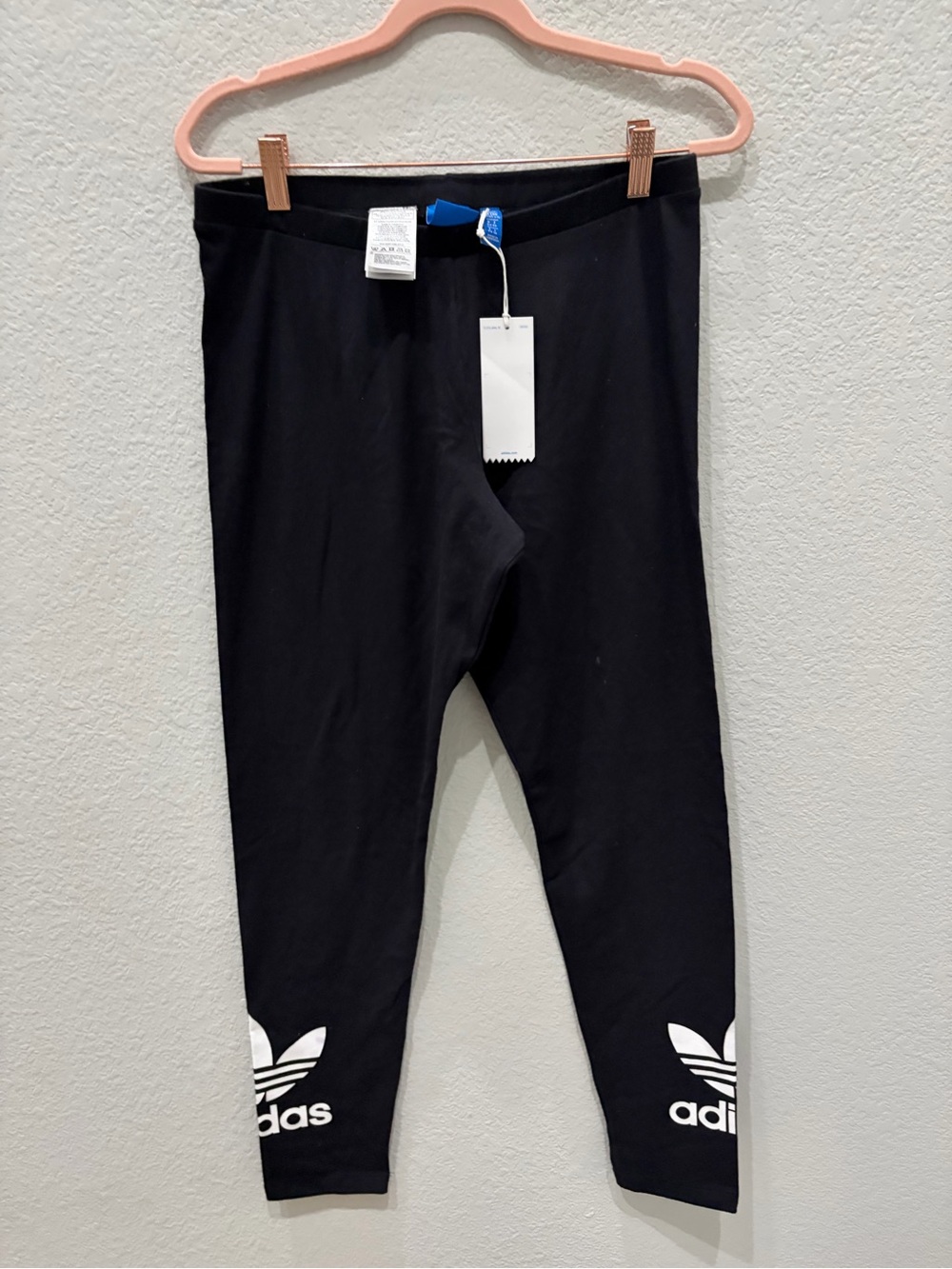 Adidas Women’s Black Logo Leggings, Sz L